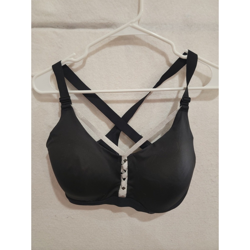 Victoria Sport Incredible Lightweight Sports Bra 34DD Silver Glitter Lattice